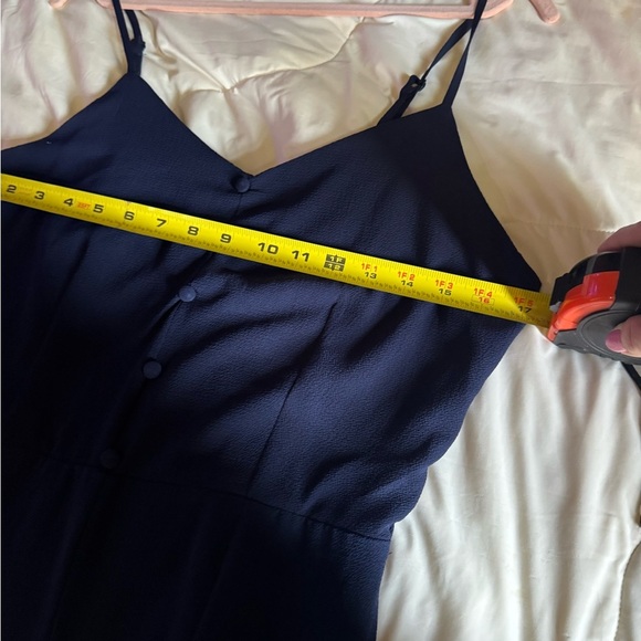 Navy Blue Sleeveless Jumpsuit - Picture 4 of 9